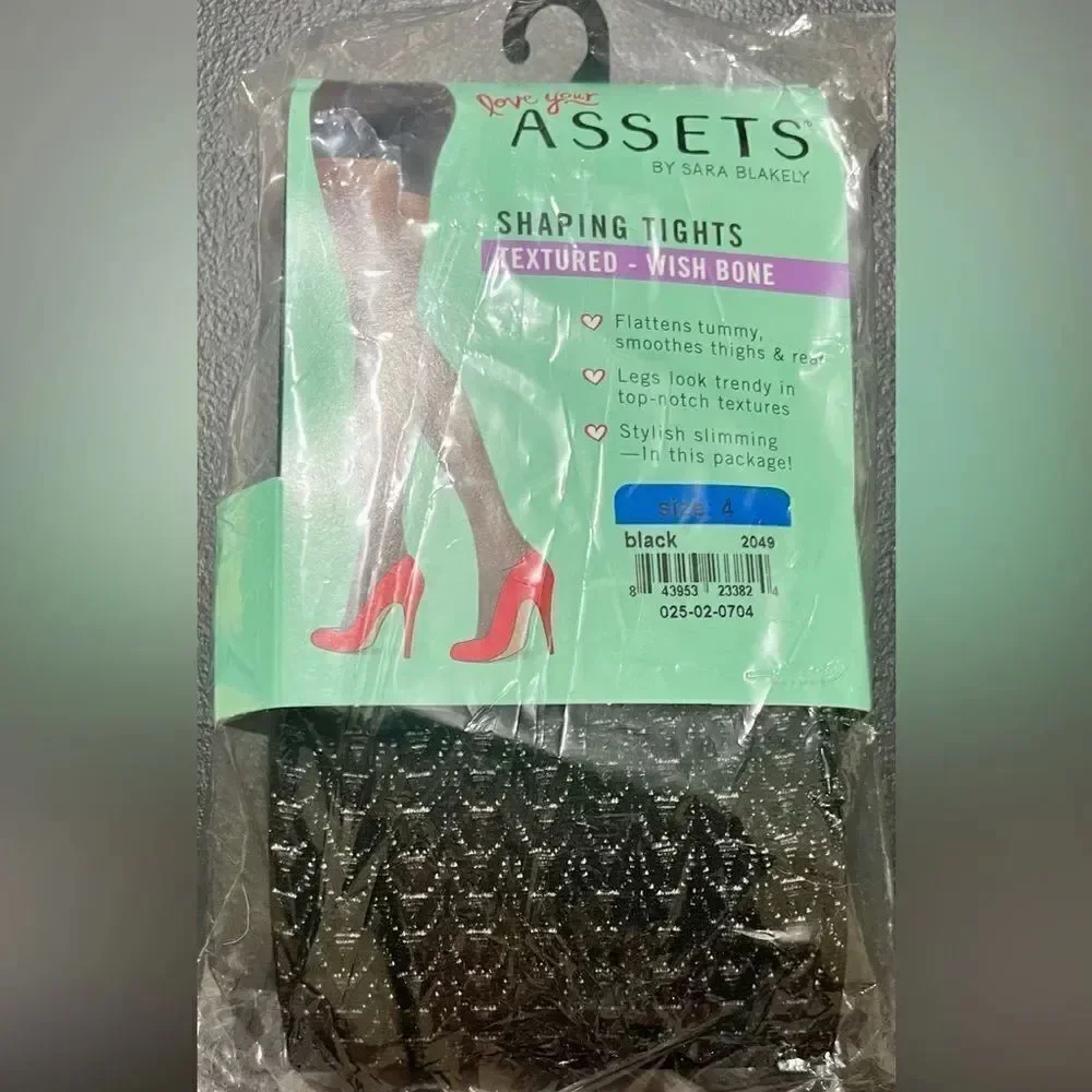 New in package- Assets by Spanx Shaping tights - size 4 wishbone Black